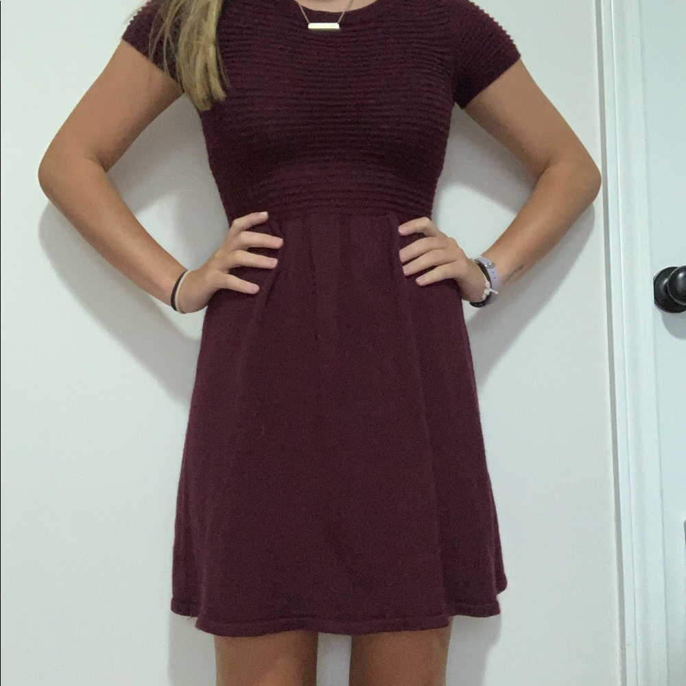 BB Dakota Maroon Sweater Dress